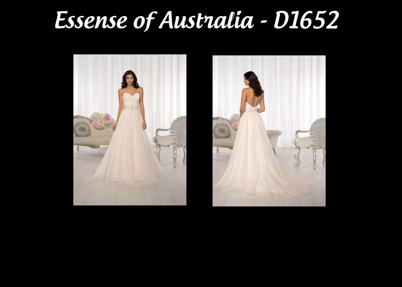 Essense of Australia D1652 styling by Accapella Bridal