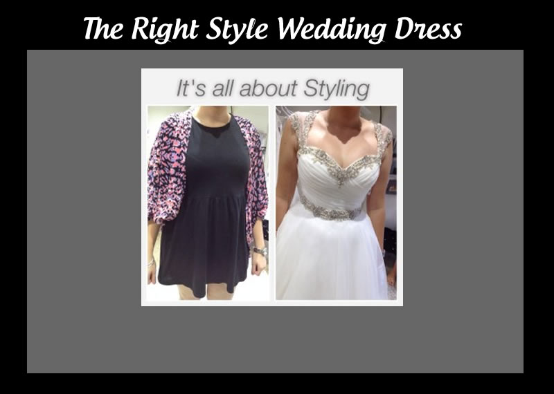 The right style wedding dress for this bride