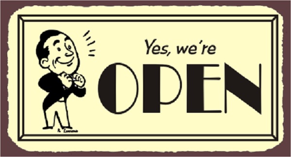 Yes we're open